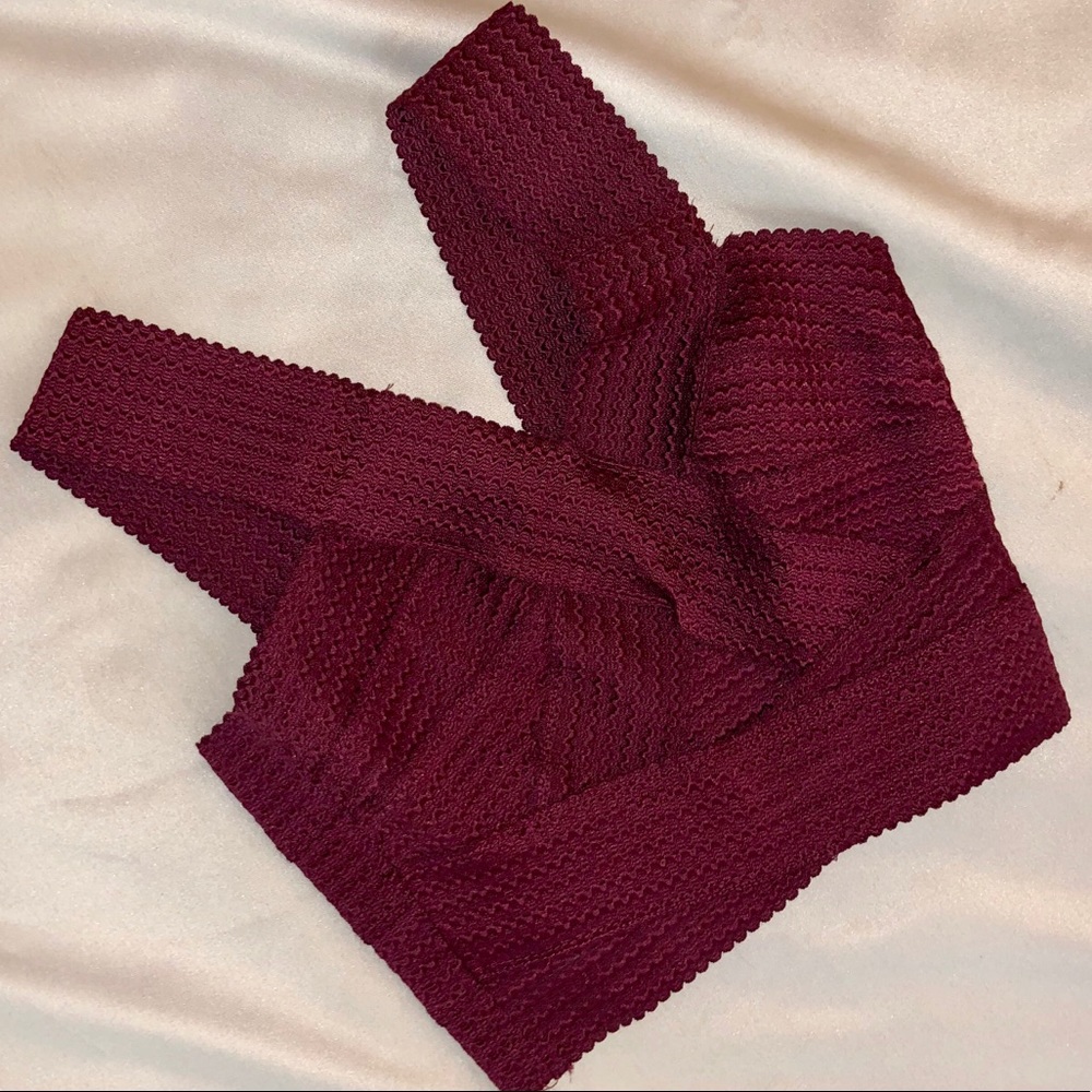 Maroon crop top